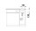 Drez Blanco Subline 160-U Siligranit PuraDur 19x40cm bez automatickej zátky, antracit