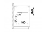 Drez Blanco Subline 700-U Level Siligranit PuraDur 73x46cm bez zátky, z koszykiem, antracit- sanitbuy.pl