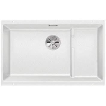 Drez Blanco Subline 700-U Level Siligranit PuraDur 73x46cm bez zátky, z koszykiem, perłowoszary- sanitbuy.pl