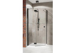 Štvorcový sprchovací kút symetrická Radaway Essenza New Black PTJ 100x100 dverí ľavé, profil čierna, sklo číre- sanitbuy.pl