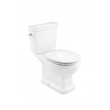 Misa WC Roca Carmen Rimless do kompaktu 67x37cm odtok dvojitý, biely- sanitbuy.pl