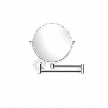 Zrcadlo Stella powiększenie 5x, štvorcová akrylová ramka LED, dvojite pohyblivé rameno, włącznik na sensor dotyk. chróm- sanitbuy.pl