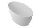 Vaňa voľne stojaca Omnires Marble+ Siena 160,5 cm, biely lesklá