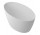Vaňa voľne stojaca Omnires Marble+ Siena 160,5 cm, biely lesklá