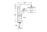 Sprchový set Grohe New Tempesta System 210 držák a stropnou sprchou, chróm
