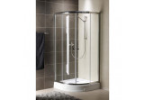 Sprchový kút Radaway Premium A1700 800 mm štvrťkruhový s dverami z dvoch častí, sklo číre