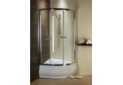 Sprchový kút Radaway Premium A1700 900 mm štvrťkruhový s dverami z dvoch častí, sklo číre, 30401-01-01