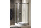 Sprchový kút Radaway Premium Plus a1900 800 mm štvrťkruhový s dverami z dvoch častí, sklo číre