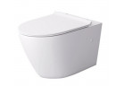 Misa WC Závěsná Massi Decos Rimless, sedátko woolnoopadająca slim, biely