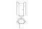 Sprchový kút asymetrická 80x100 Essenza New PTJ Radaway profil chróm, sklo číre