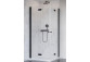 Štvorcový sprchovací kút Essenza New Black KDD 100cm časť pravé dverí kyvadlové skladacie dvere, profil čierna sklo číre