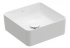 Umývadlo na postavenie na dosku Villeroy&Boch Collaro, 38x38m, bez prepadu, Weiss Alpin