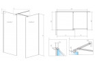 Pevná bočná stena pre sprchový kút Radaway Modo X III, przejrzysta, 500x2000mm