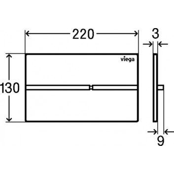 Tlačidlo WC Viega Prevista Visign for More 200, metalowe, miedź/zlatý