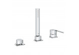 Vaňová batéria 4-otvorová Grohe Plus, na postavení, so sprchovým systemom, chróm