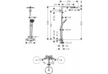 Sprchový set Hansgrohe Showerpipe Raindance Select S 240 1jet P, Batéria termostatická, čierna matnéný