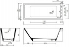 Vaňa Marmorin Tebe II 180x73 cm, rohová