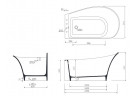 Vaňa Marmorin Misa L 155x92 cm, ľavé