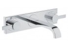 Umyvadlová batéria Grohe Allure na stěnu, 1/2", chróm, 3-otvorová, s doskou, Veľkosť S