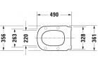 Sedátko WC Duravit D-Code Vital, s pozvoľným sklápaním, zdejmowana, 49x36cm, biela
