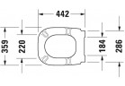 Sedátko WC Duravit D-Code Compact, s pozvoľným sklápaním, 44x36cm, biela