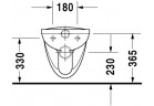 Misa WC Závěsná Duravit D-Code, 56x36cm, biela