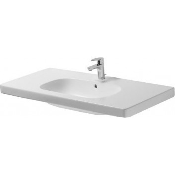 Umývadlo nábytkové Duravit D-Code, 105x48cm, bez otvoru pre batériu, biela