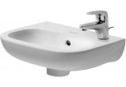 Umývadlo stenová Duravit D-Code Med, 36x27cm, otvor pod baterię s pravé, biela