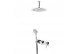 Sprchový set Bruma Breeze, podomietkový, Horná sprcha so stropom pripojenie 100mm, sluchátko 3-funkčná, chróm