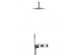 Sprchový set Bruma Adamastor, podomietkový, Horná sprcha 250x250mm s prepojením nastenným 100mm, sluchátko 1-funkčná, chróm