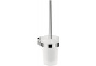 Štětka do WC Hansgrohe Logis Universal, stenová, z pojemnikiem, chróm