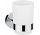 Pohár na čistenie zubov Hansgrohe Logis Universal, nástenný, skleněný, chróm
