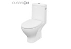 Kompakt WC Cersanit Moduo CleanOn, bezkołnierzowa misa, 65,5x35,5cm, sedadlo s pozvoľným sklápaním, odtok vodorovný, doprowadzenie vody od boku, biely