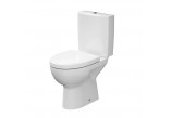 Kompakt WC Cersanit Merida, 62,5x37cm, sedátko polipropylenowa, odtok vodorovný, doprowadzenie vody od boku, biely