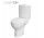 Kompakt WC Cersanit Parva CleanOn, 61x35cm, misa bezkołnierzowa, sedátko duroplastowa s pozvoľným sklápaním, odtok vodorovný, doprowadzenie vody od boku, biely