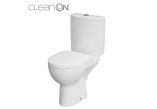 Kompakt WC Cersanit Parva, 59,5x36cm, sedátko duroplastowa s pozvoľným sklápaním, odtok vertikálny, doprowadzenie vody od boku, biely