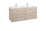 Súprava kúpeľnový Roca Unik Victoria Basic, dvojitý, 120x46cm, 4 szuflady, breza