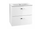 Súprava kúpeľnový 80 Roca Victoria Basic (umývadlo 80x45cm + skrinka pod umywalkę 78,5x56,5x45 cm s 2 zásuvkami) - biely
