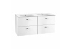 Súprava kúpeľnový 120 Roca Victoria Basic (umývadlo dvojitý 120x45cm + skrinka pod umywalkę 118,5x56,5x45 cm z 4 szufladami) - b
