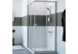 Štvorcový sprchovací kút Huppe Classics 2, 800x800mm, rohový vstup, dverí posuvné, Anti-Plaque, strieborná profil