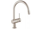 Drezová batéria Grohe Minta s výsuvnou sprchou s perlátorom Supersteel