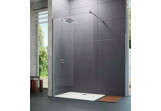 Pevná bočná stena walk-in Huppe Design Pure, 1000mm, sklo 6mm, stabilizator skośny, Anti-Plaque, leštené striebro profily