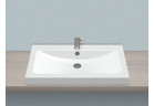 Umývadlo na postavenie na dosku Alape R-Series, obdĺžniková, 800x500mm, z prepadom, otvor na batériu, AB.R800H, biela