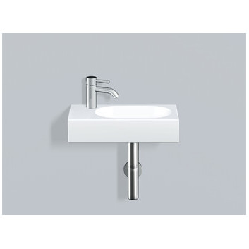 Umývadlo závesné Alape Fusion.S XXS-Series, obdĺžniková, 450x236mm, bez prepadu, otvor na batériu s pravé, WT.XXS450H.L, biela