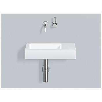 Umývadlo závesné Alape Xplore.S XS-Series, obdĺžniková, 500x268mm, bez prepadu, otvor na batériu s pravé, łatwa w pielęgnacji, WT.XS500H.L, biela