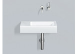 Umývadlo závesné Alape Xplore.S XS-Series, obdĺžniková, 500x268mm, bez prepadu, otvor na batériu z ľavej, łatwa w pielęgnacji, WT.XS500H.R, biela