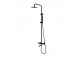 Sprchový systém Corsan Lugo, s výtokovým ramenom, sluchátko 1-funkčná, Horná sprcha 200mm, čierna
