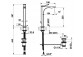 Umyvadlová batéria Gessi Rilievo, na postavení, výška 153mm, zátka automatický, chróm