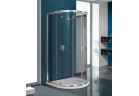 Sprchový kút štvrťkruhový Sanplast KPP2DJa/TX5b, 100x100cm, sklo číre, biele profily