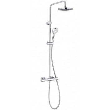 Sprchový set Kludi Logo Dual Shower, Batéria termostatická, na stěnu, chróm